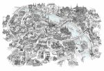 Budapest Art Map - Black and White For Cheap