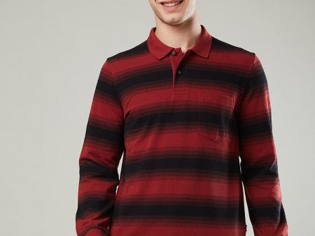 Men’s Long Sleeve Piqué Striped Polo Shirt (Copy) Supply