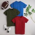 Kids  T-Shirts Pack of 3 - DIAMOND BLUE | MAY FLY | DEEP CLARET Discount