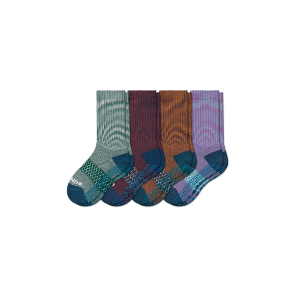 Youth Microstripe Gripper Calf Sock 4-Pack Supply