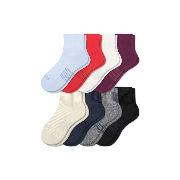 Women s Modern Rib Quarter Sock 8-Pack Online now