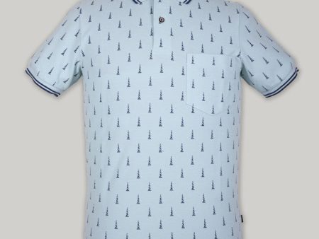 Tower Print Pique Polo For Discount