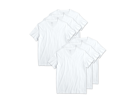 Men s Pima Cotton V-Neck T-Shirt 6-Pack Cheap