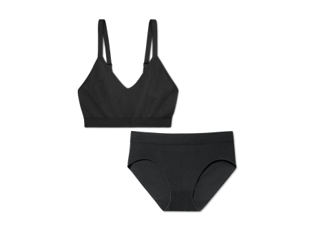 Women s Seamless Scoop Bralette + Full Brief Sale