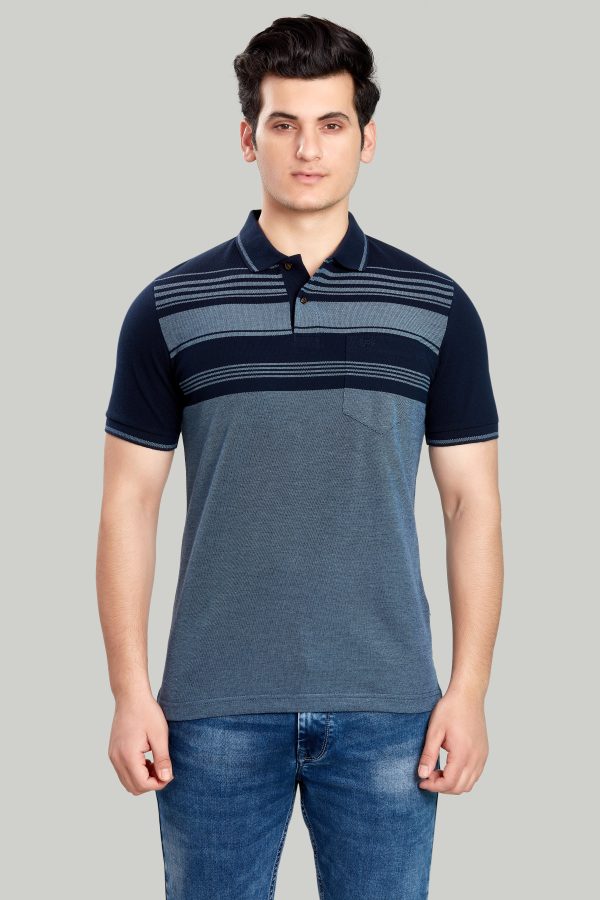 Bird eye Chest Stripe Polo Sale