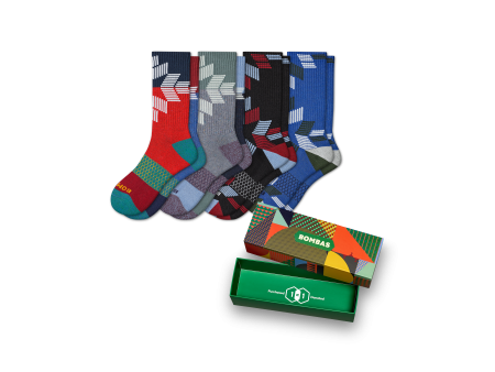 Men s Snowflake Calf Sock 4-Pack Gift Box Sale