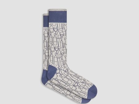 Abstract Mid-Calf Socks Online now