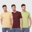 Men s Pack of 3 T-Shirts - Buff Yellow Heather | Beetroot Heather | Lettuce Heather Cheap