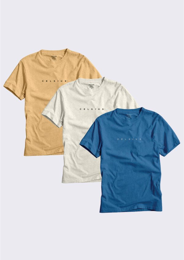 Women s Pack of 3 T-Shirts - NUGGET HTR | OATMEAL HTR | SEAPORT HTR Online