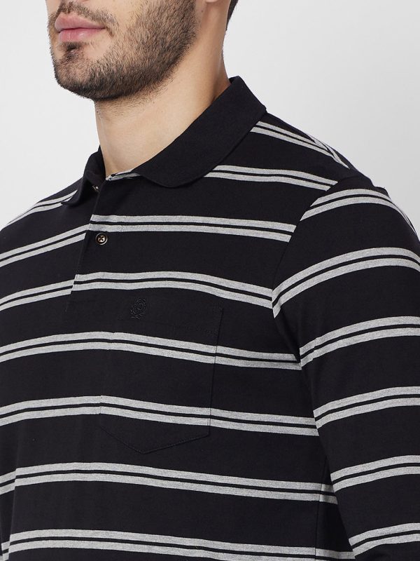 Men s Full Sleeve Jersey Striper Polo Supply