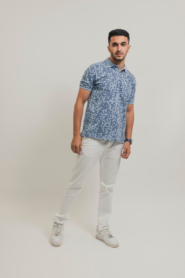 Hex Print Polo Discount