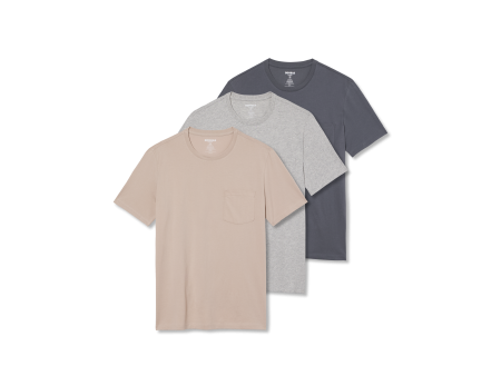 Men s Pima Cotton Pocket Crew Neck T-Shirt 3-Pack Fashion