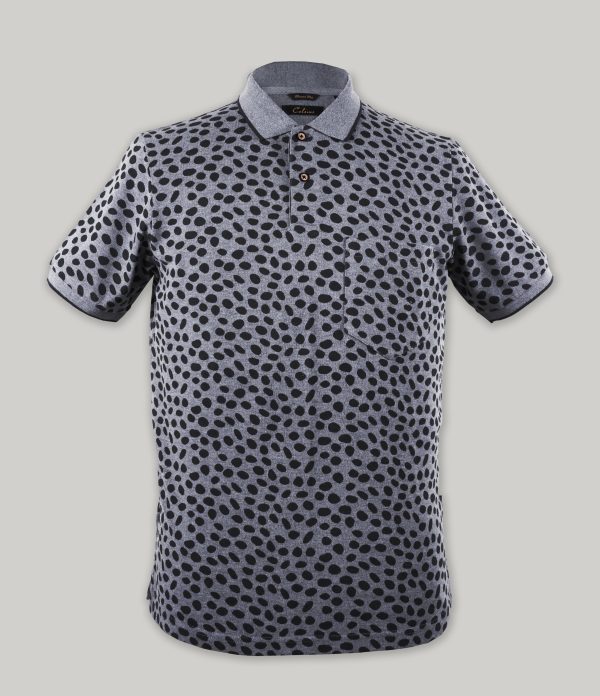 Leopord Print Pique Polo Hot on Sale