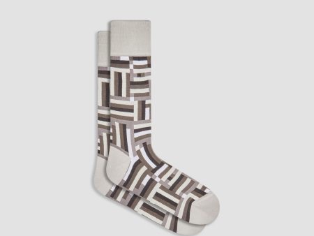 Displaced Check Mid-Calf Socks Online Hot Sale