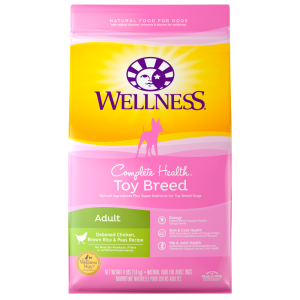 Wellness Toy Breed Complete Health Adult Deboned Chicken, Brown Rice & Peas Recipe Dry Dog Food Sale