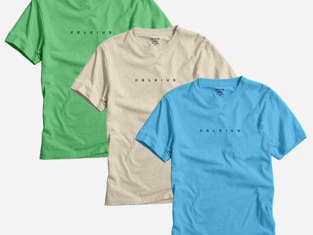 Men s Pack of 3 T-Shirts - Fairway Heather | Warm Sand Heather | Blue Moon Heather For Cheap