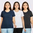 Women s Pack of 3 T-Shirts - NAVY | WHITE | BLACK Online