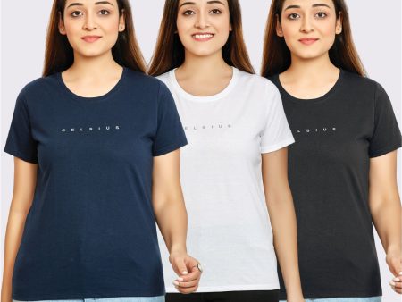 Women s Pack of 3 T-Shirts - NAVY | WHITE | BLACK Online