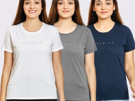 Women s Pack of 3 T-Shirts - NAVY | WHITE | CHARCOL HTR Supply