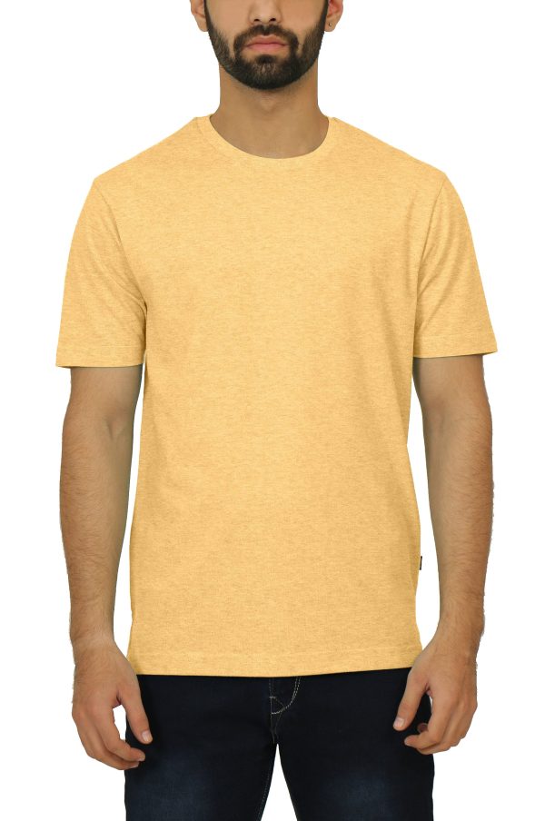 Men s Round Neck T-shirt - Banana Heather Supply