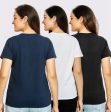 Women s Pack of 3 T-Shirts - NAVY | WHITE | BLACK Online