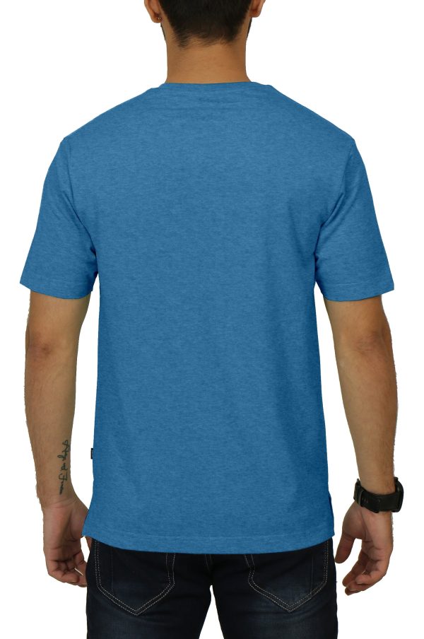 Men s Round Neck T-shirt - Indigo Heather For Cheap