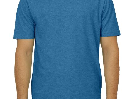 Men s Round Neck T-shirt - Indigo Heather For Cheap