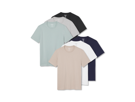 Men s Pima Cotton Crew Neck T-Shirt 6-Pack Online Hot Sale