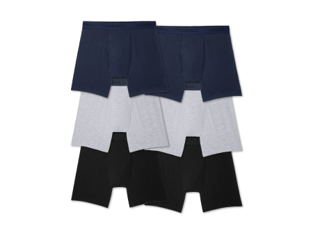 Men s Cotton Modal Blend Boxer Brief - Classic Fly 6-Pack Fashion