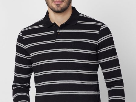 Men s Full Sleeve Jersey Striper Polo Supply