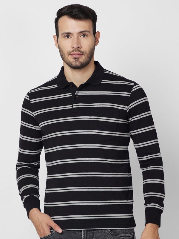 Men s Full Sleeve Jersey Striper Polo Supply