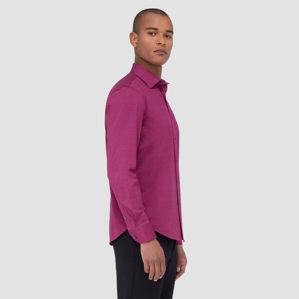 Jimmy Double Sided Geometric Solid OoohCotton Shirt For Cheap