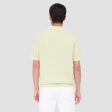 Honeycomb Stitch Short-Sleeved Johnny Collar Sweater For Discount