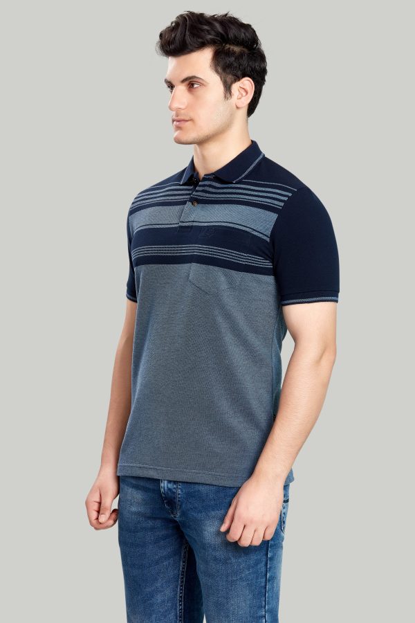 Bird eye Chest Stripe Polo Sale