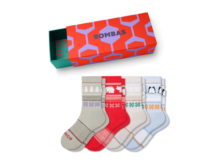 Youth Winter Calf Sock 4-Pack Gift Box For Sale