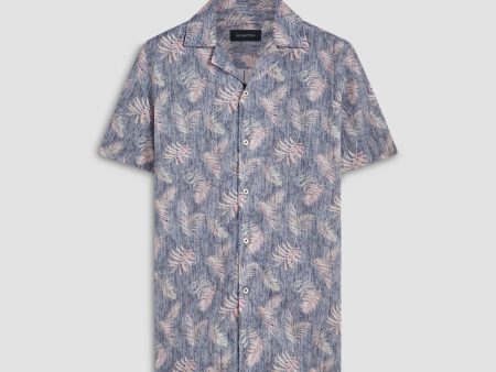 Jackson Leaf Print Short Sleeve Shirt For Sale