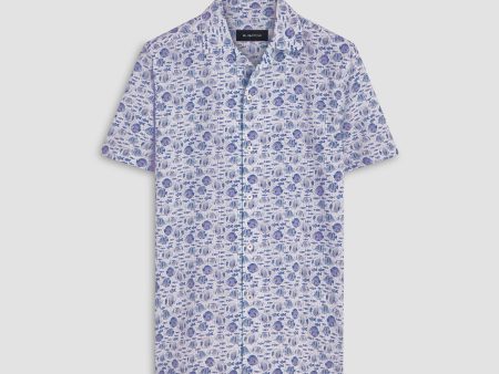 Jackson Fish Print Short Sleeve Shirt Discount