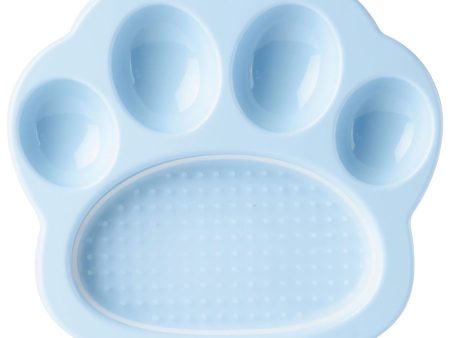 10% OFF: PetDreamHouse PAW 2-In-1 Mini Interactive Slow Feeder For Cats & Dogs (Baby Blue Paw) on Sale