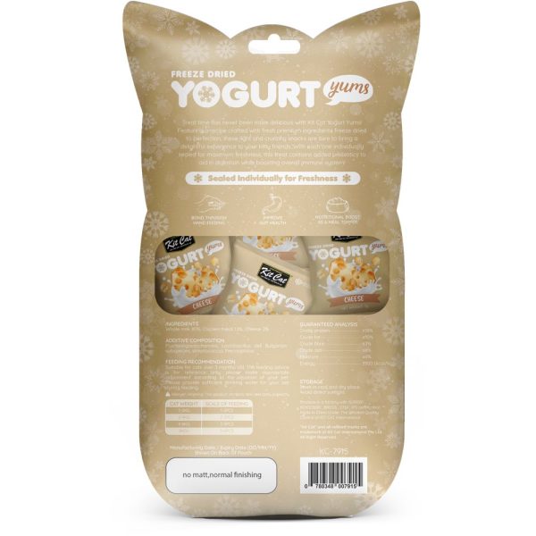 4 FOR $14: Kit Cat Yogurt Yums Cheese Grain-Free Freeze-Dried Cat Treats 10pc Sale