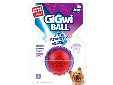 Gigwi Ball Squeaker Solid Red   Purple - Small 1Pk on Sale