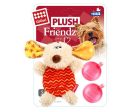 GiGwi Dog Plush Friendz With Refillable Squeaker Grey   Red Sale