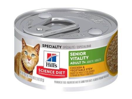 Hill s Science Plan Senior Vitality Wet Chicken and Vegetable Stew 82g on Sale