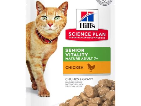 Hill s Science Plan Adult 7+ Senior Vitality Wet Cat Food Chicken Flavour - 12 X 85G Discount