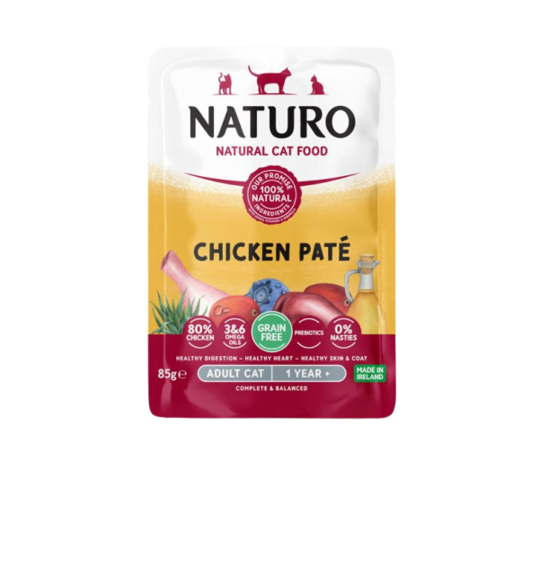 Naturo Adult Cat Chicken Paté Pouch 85g Online now