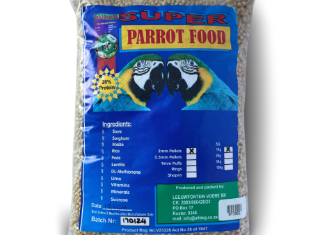 Super Parrot Food Pellets 2mm 1Kg Sale