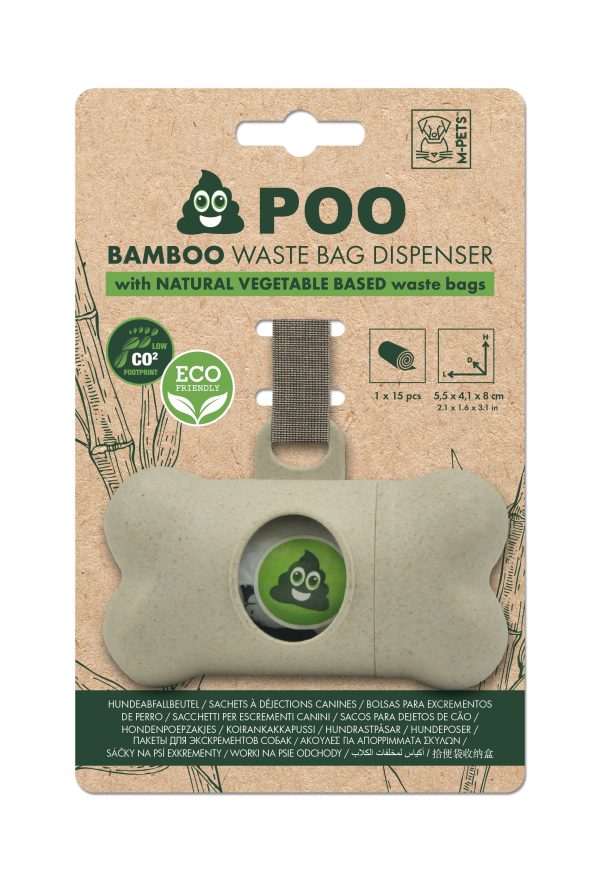 M-Pets Bamboo Waste Bag Dispenser Fashion