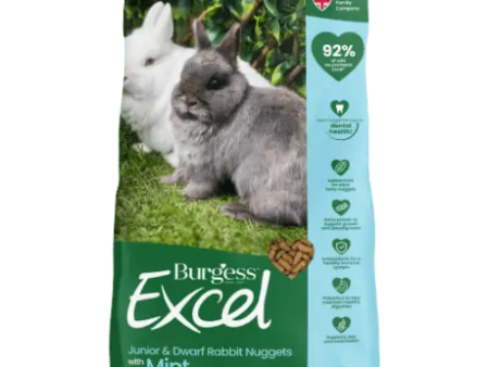 Excel Junior and Dwarf Rabbit Nuggets with Mint 1.5Kg Sale