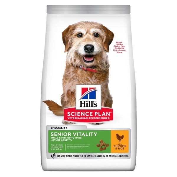 Hill s Science Plan Senior Vitality Small and Mini Breed 7+ with Chicken Dog Food Fashion