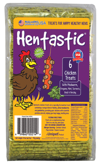 Unipet Hentastic® Treats with Herbs, Mealworms, and Probiotics Discount